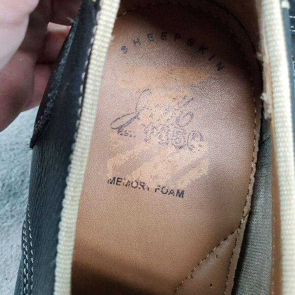 Johnston & Murphy Shoes Mens Size 12 Black Sheepskin Leather Howell Oxford - Picture 8 of 10